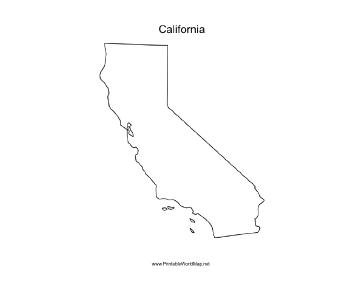California blank map