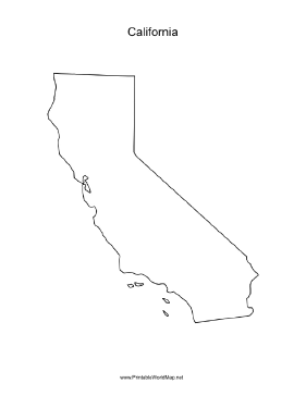 California blank map