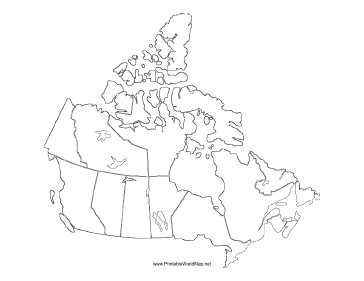 Canada blank map
