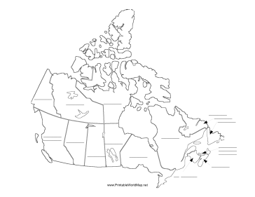 Canada fill-in map