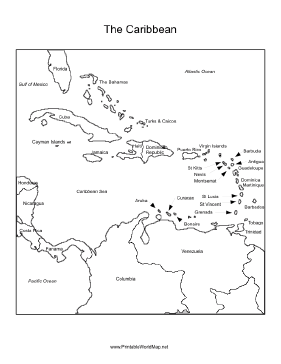 Caribbean map