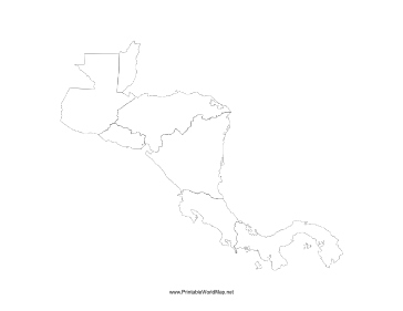 Central America blank map