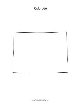 Colorado blank map