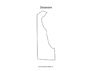 Delaware blank map