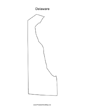 Delaware blank map