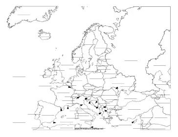 Europe fill-in map