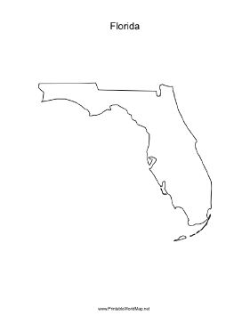 Florida blank map