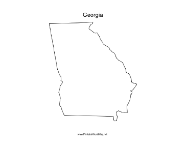 Georgia blank map