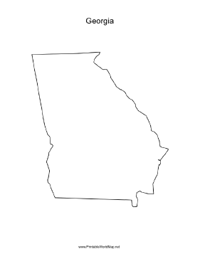 Georgia blank map