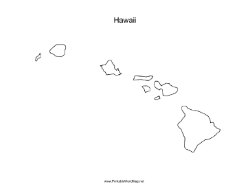 Hawaii blank map