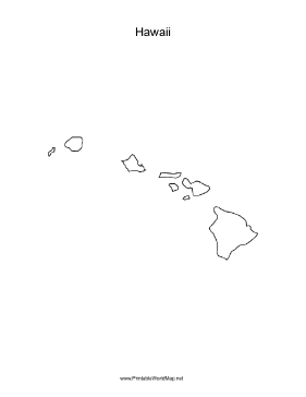 Hawaii blank map