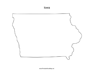 Iowa blank map