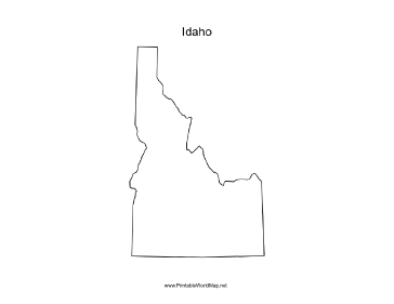 Idaho blank map