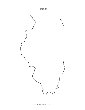 Illinois blank map