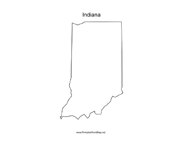 Indiana blank map