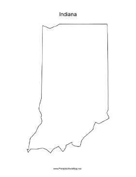 Indiana blank map
