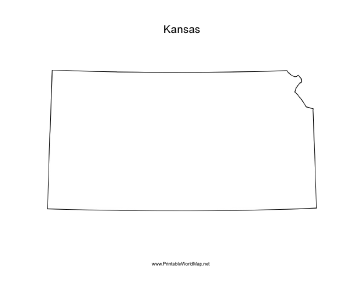 Kansas blank map