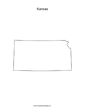 Kansas blank map