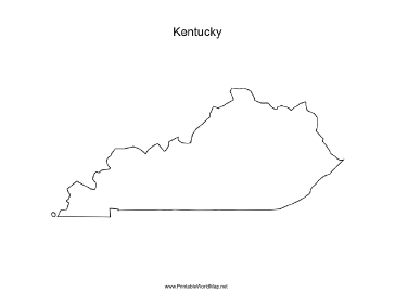 Kentucky blank map