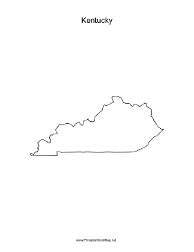 Kentucky blank map