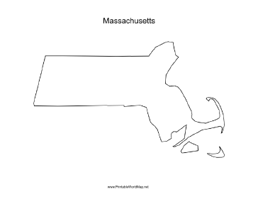 Massachusetts blank map