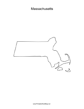 Massachusetts blank map