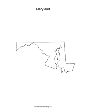 Maryland blank map