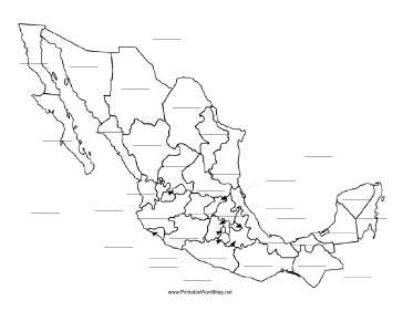 Mexico fill-in map