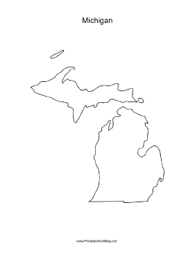 Michigan blank map