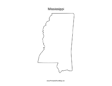 Mississippi blank map