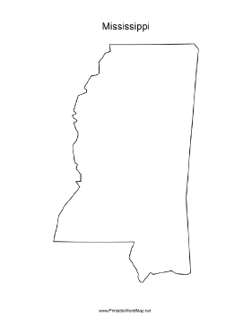 Mississippi blank map