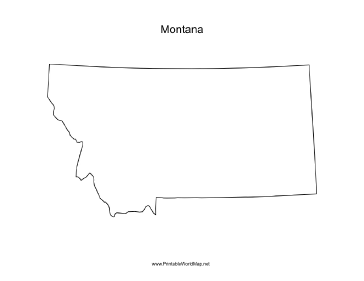 Montana blank map