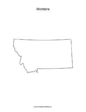 Montana blank map