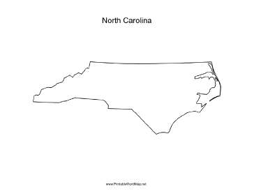 North Carolina blank map