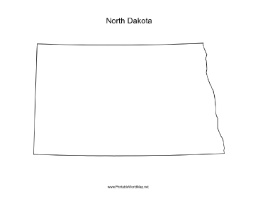 North Dakota blank map