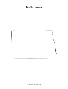 North Dakota blank map