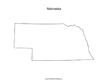 Nebraska blank map