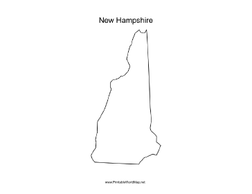 New Hampshire blank map