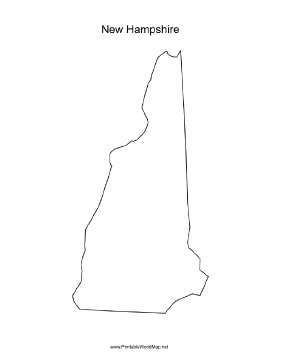 New Hampshire blank map