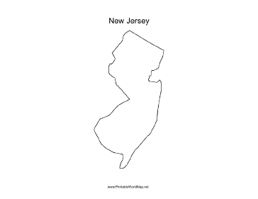 New Jersey blank map