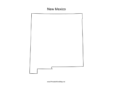 New Mexico blank map