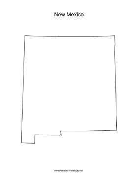 New Mexico blank map