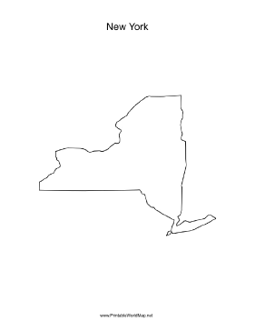 New York blank map