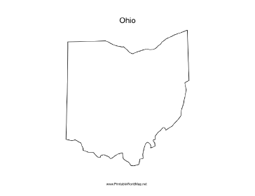 Ohio blank map