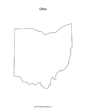 Ohio blank map