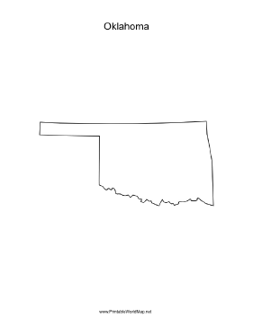 Oklahoma blank map