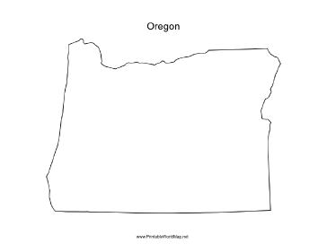 Oregon blank map
