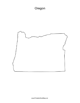 Oregon blank map