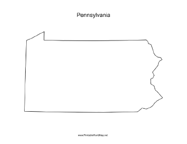 Pennsylvania blank map