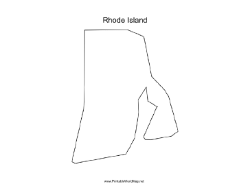 Rhode Island blank map